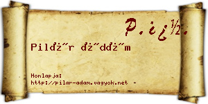 Pilár Ádám névjegykártya